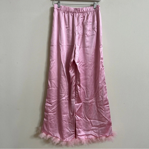NWT For Love & Lemons pink pajama set with ruffles size Medium - Picture 5 of 7